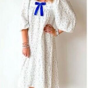 Taylor Tillman Cecilia Floral Dress In Royal Blue Size Medium